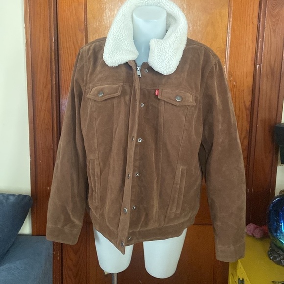 Levi's Women's Classic Sherpa Lined Trucker Jacket Cognac - Picture 5 of 16